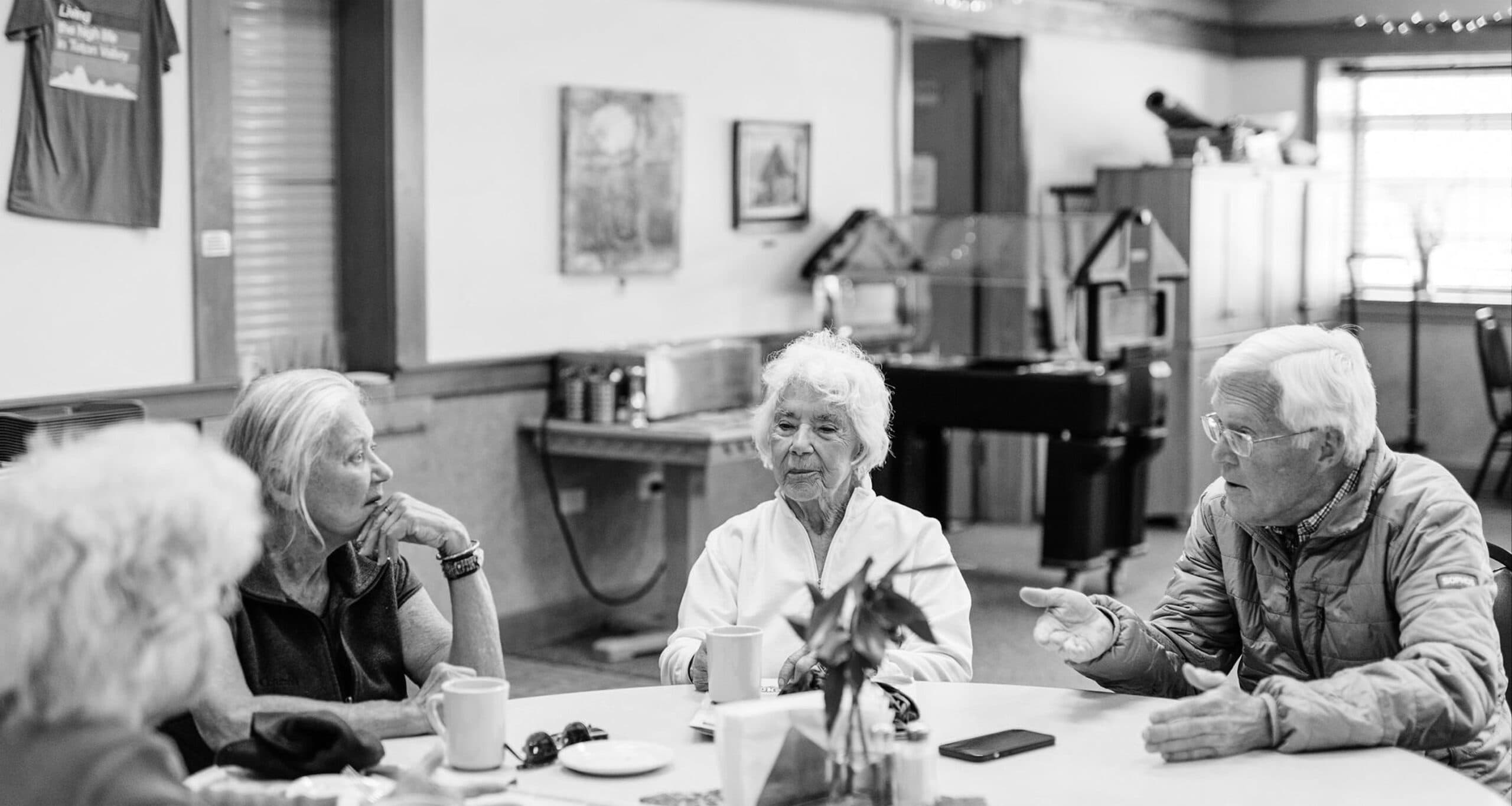 Seniors socializing at Seniors West of the Tetons