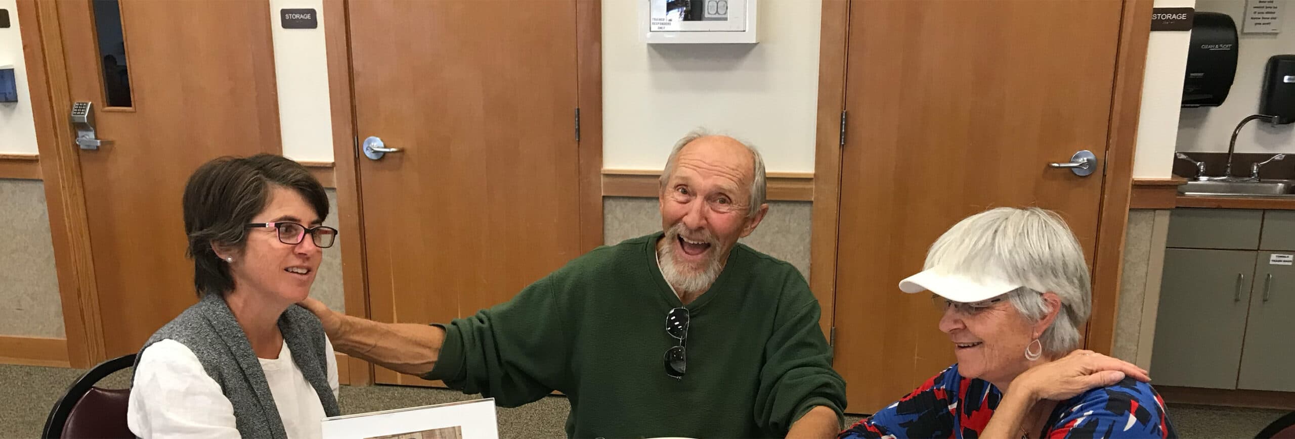 Driggs mayor enjoying lunch with Teton Seniors